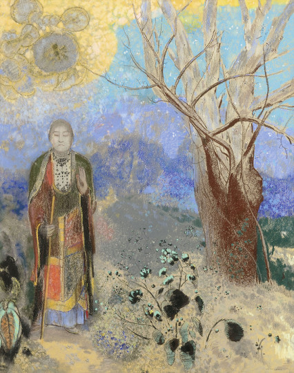 Odilon Redon  La Mort de Bouddha,  vers 1899   Pastel sur papier, 49 x 39,5 cm  Collection Millicent Rogers  Photo: Davis A. Gaffga Format imprimable:  38 x 30 cm 