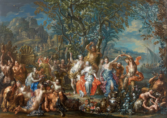 Johann Georg Platzer, Bacchus et Ariane, vers 1735, huile sur cuivre, galerie Haboldt