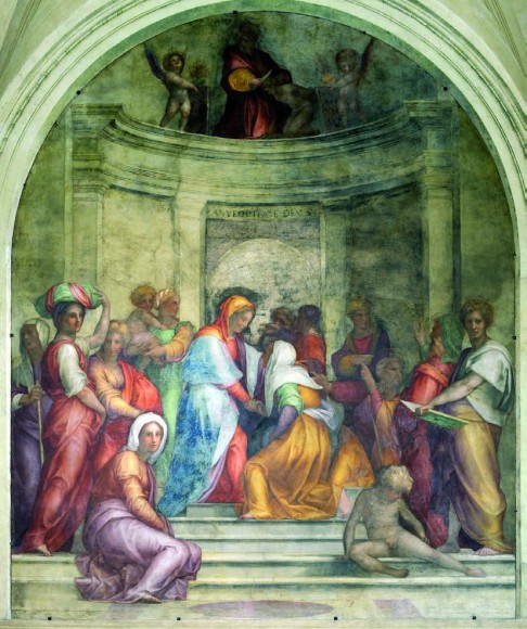 Pontormo, Visitation, 1514-1516  Fresque détachée, 408 x 338 cm Basilique de la Santissima Annunziata, Florence Patrimoine du Fonds des Édifices du Culte, Ministère de l’intérieur